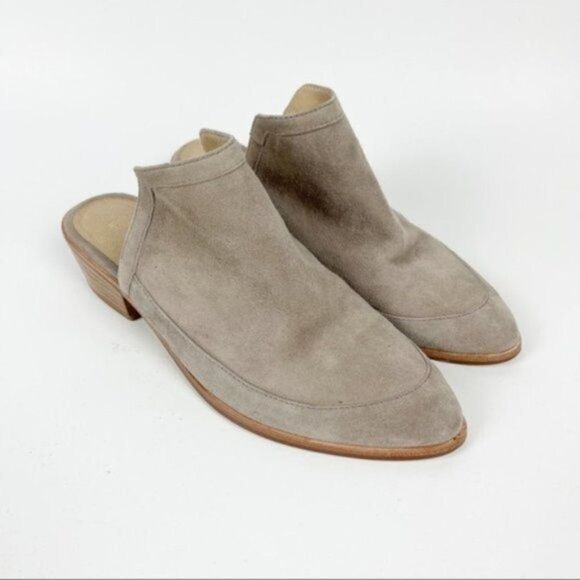 Lularoe Laura Tan Suede Pointed Toe Slip On Mules Women's Size 7.5B - Picture 1 of 8